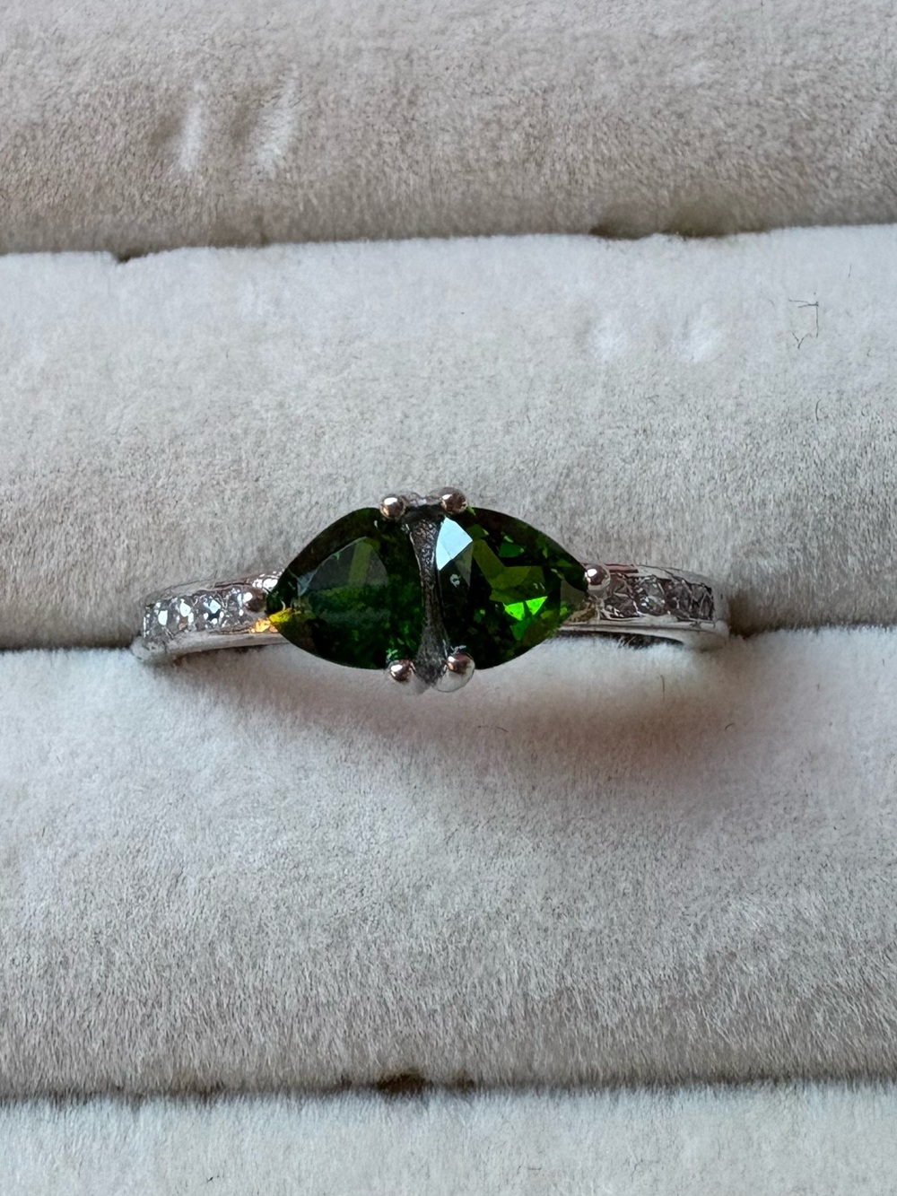 Sterling Silver & Emerald Ring